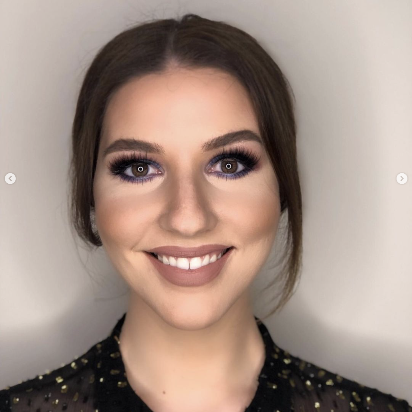 woman with smokey eye makeup